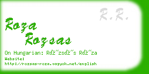 roza rozsas business card